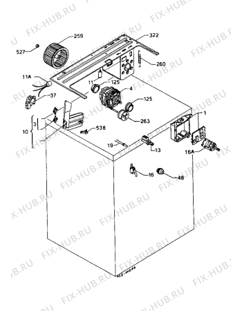 Взрыв-схема стиральной машины Zanussi ZD210RE - Схема узла Electrical equipment